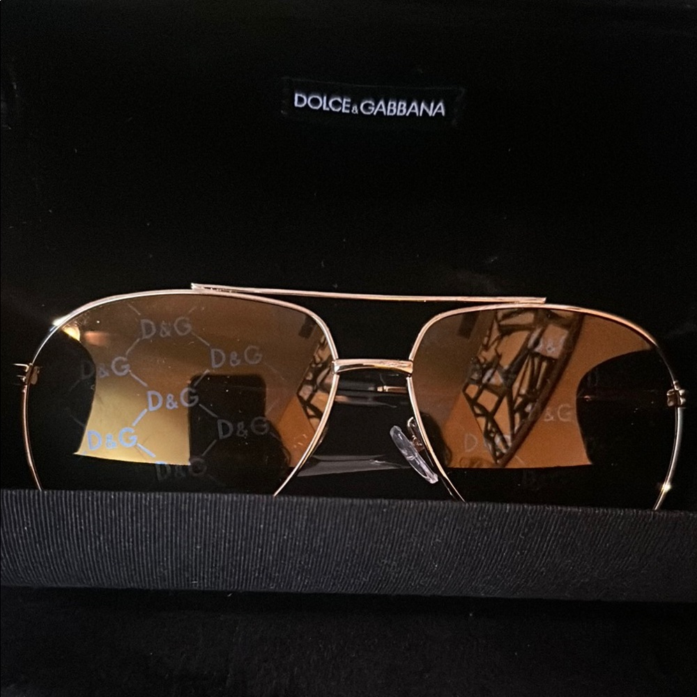 Dolce & Gabbana Gold Aviator Sunglasses